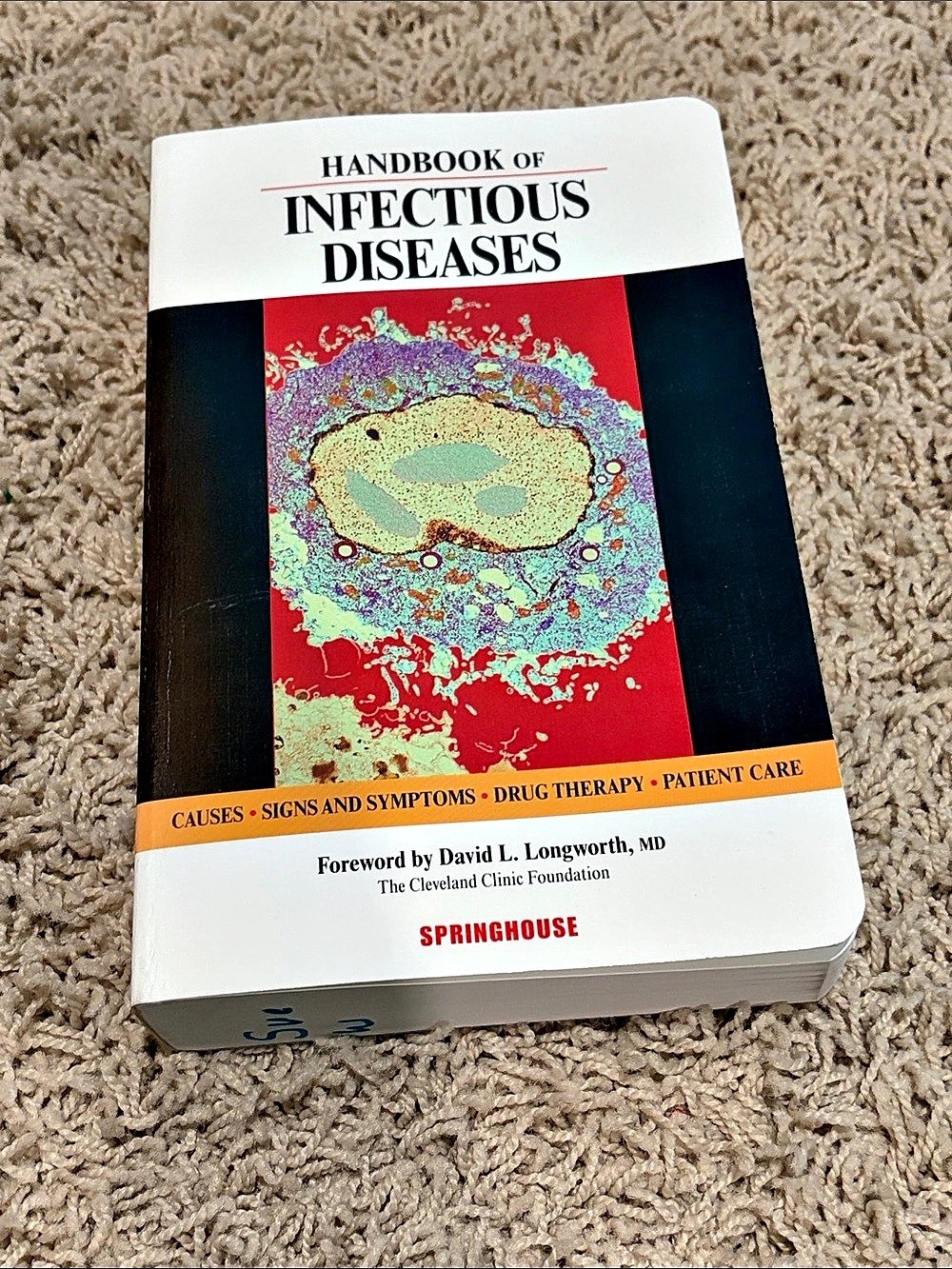 Springhouse Handbook of Infectious Diseases Medical Reference Book Black & Red